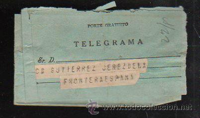 Coleccionismo: TELEGRAMA. JEREZ DE LA FRONTERA. A&Ntilde;O 1930. VER FOTO