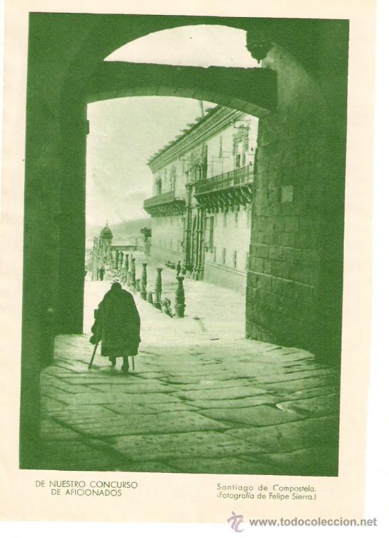 Collezionismo: RECORTE PRENSA.A&Ntilde;O 1936.SANTIAGO DE COMPOSTELA.FOTOGRAFIA FELIPE SIERRA.CONCURSO FOTOGRAFIA.
