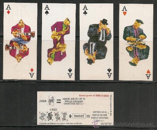 Coleccionismo: TARJETAS DE CIGARRILLOS CAMEL - LOS 4 ASES - CON SORTEO DE HARLEY DAVIDSON - Foto 1