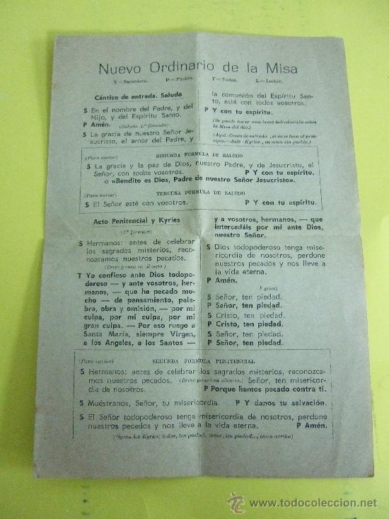 Coleccionismo: NUEVO ORDINARIO DE LA MISA - EDITORIAL SAL TERRA - SANTANDER - 1969