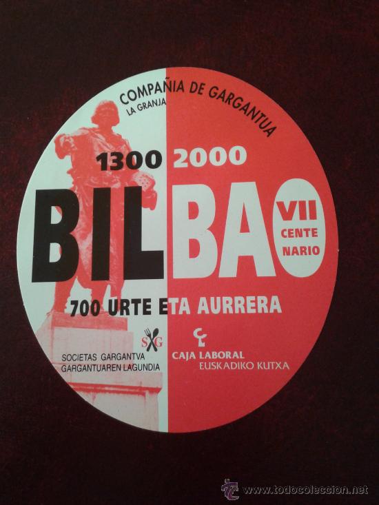 Collectionnisme: Adhesivo pegatino 700&ordm; aniversario ciudad Bilbao