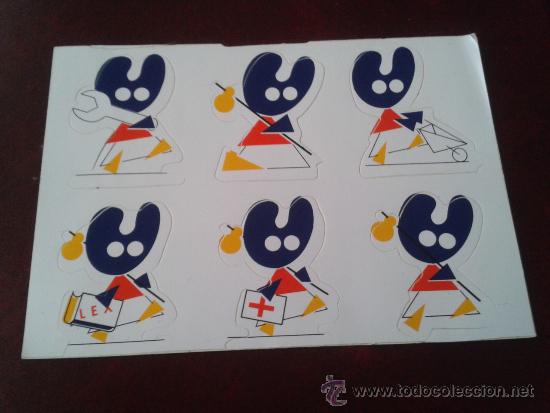 Coleccionismo: Juego seis adhesivos mascota Xacobeo A&ntilde;o Santo Compostelano Santiago de Compostela