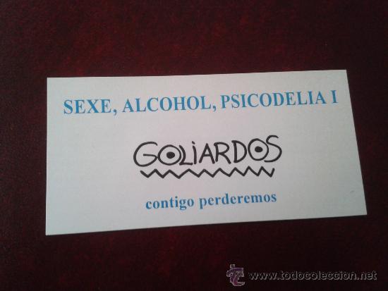 Coleccionismo: Adhesivo Goliardos Asociaci&oacute;n Cultural Universitaria UB UAB UPC universidades catalanas sexo alcohol