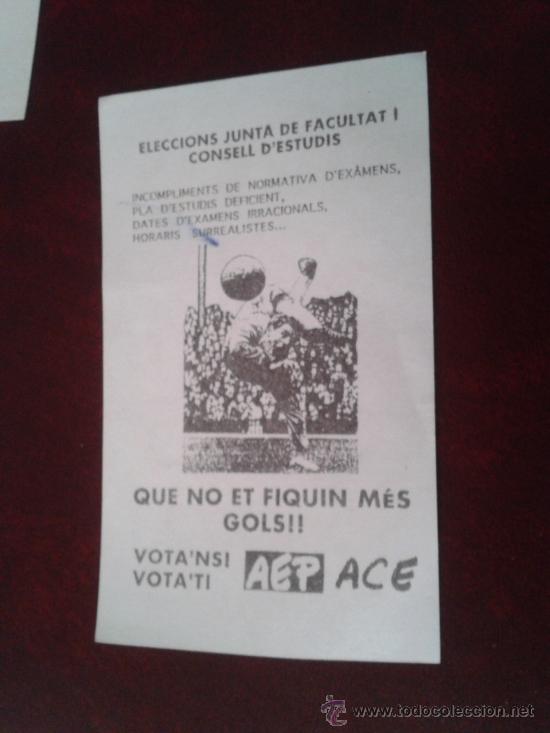 Coleccionismo: Adhesivo sindicato universitario progresista aep-ace  universidades catalanas a&ntilde;os 90
