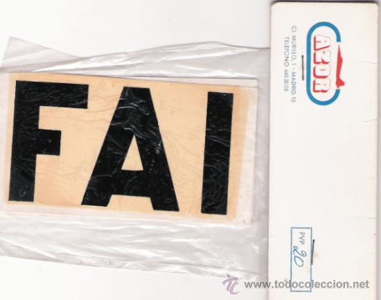 Sammelleidenschaft Papier: FAI - 2 TRANSFER O ADHESIVO  - ALTURA DE LAS LETRAS: 5 CMS. - AZOR