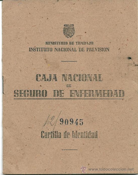 Coleccionismo: CARTILLA CAJA NACIONAL SEGURO DE ENFERMEDAD 1954, CASTELLON