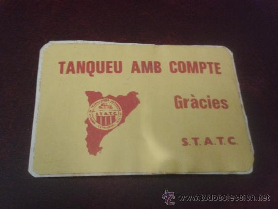 Collectionnisme: adhesivo taxi barcelona de un sindicato de taxistas para usar dentro veh&iacute;culo