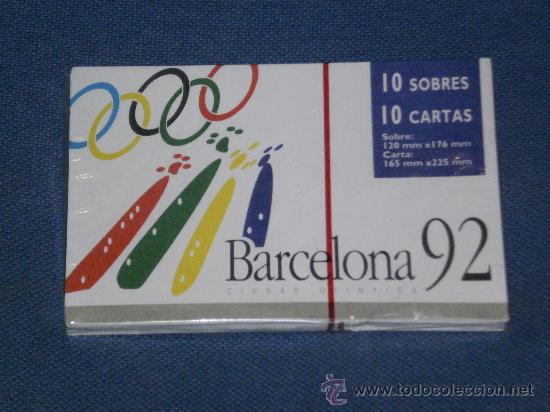 Coleccionismo: PAQUETE DE 10 SOBRES + 10 CARTAS , NUEVOS SIN USO , OLIMPIADAS DE BARCELONA 92 .