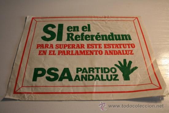 Coleccionismo: ANTIGUO PROGRAMA ELECTORAL DEL PSA