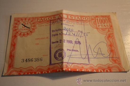 Coleccionismo: PAGOS AL ESTADO, 2 MULTAS 1975 - Foto 1