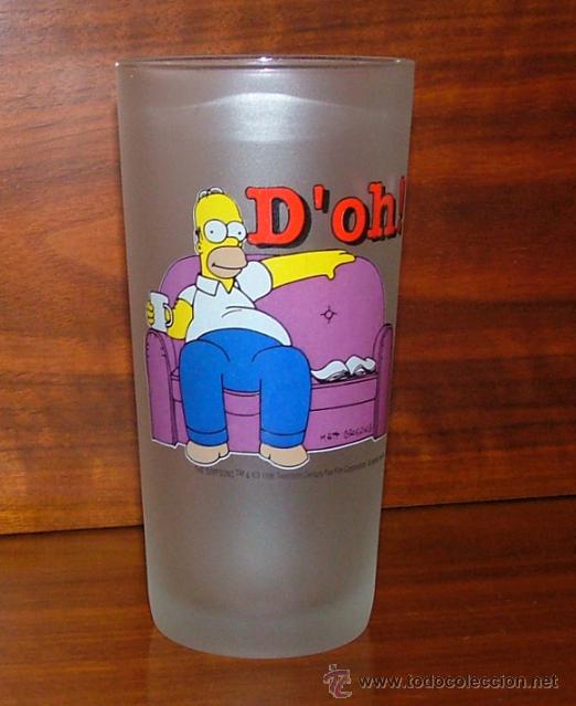 Coleccionismo: Vaso de HOMER SIMPSON Doh! - Foto 1