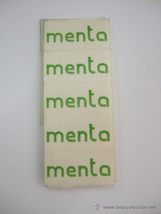 Coleccionismo: 5 PEGATINAS DE TELA - MENTA - 4X2 CADA UNA