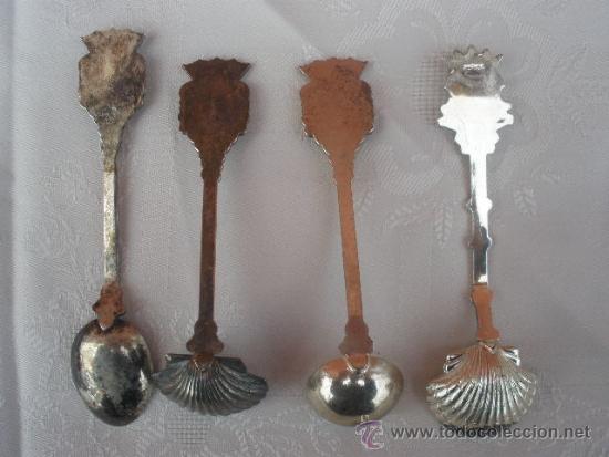 Coleccionismo: 4 CUCHARILLAS DE ALPACA (CON SELLO) - Foto 6