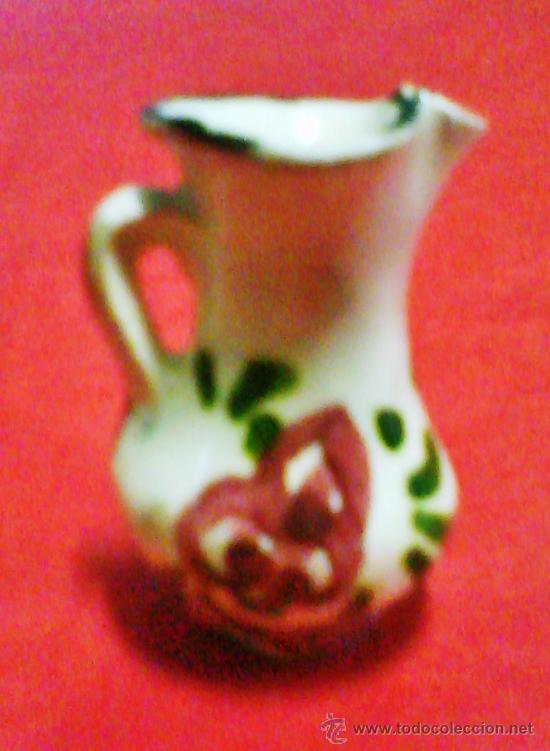 Coleccionismo: miniatura - jarra con 1 asa - ceramica decorada - artesanal - sin fabricante - a&ntilde;os 70