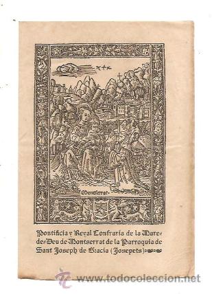 Coleccionismo: CULTES A LA MARE DE DEU DE MONTSERRAT ANY 1926