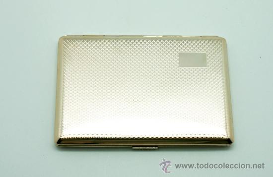 Coleccionismo: Pitillera de metal dorado. - Foto 1