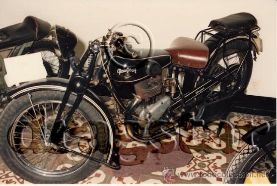 Coleccionismo: FOTOGRAFIA DE MOTOCICLETA ANTIGUA PEUGEOT