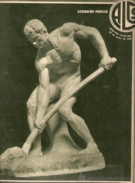 Collezionismo: RECORTE PRENSA.A&Ntilde;O 1936.ESCULTURA. LA TIERRA.ESCULTURA EN YESO.ALFREDO BOUCHER.