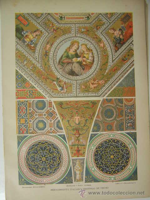 Coleccionismo: renacimiento italiano,techo,lamina 21x30 enciclopedia montaner y simon 1895,ref rob bols2