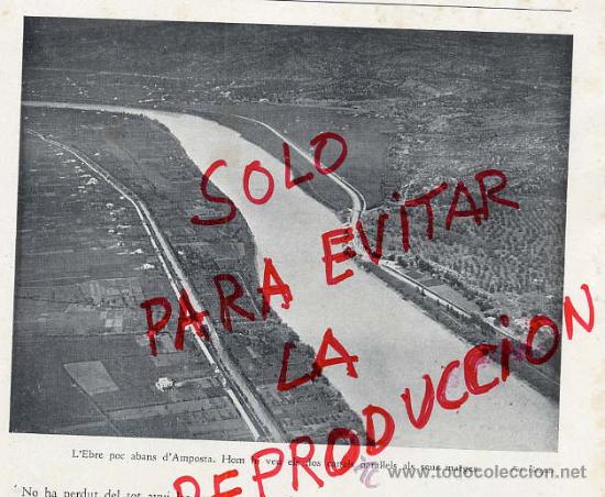 Coleccionismo: AMPOSTA 1917 EL EBRO Y SUS CANALES RETAL HOJA LIBRO