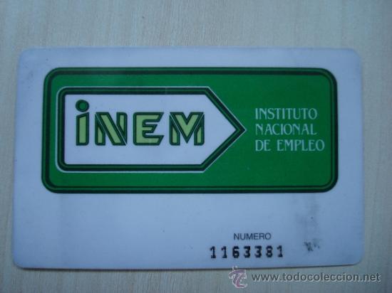 Coleccionismo: TARJETA INEM A&Ntilde;OS 1990