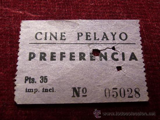 Coleccionismo: Entrada Cine Pelayo. Preferencia. 35 Ptas.