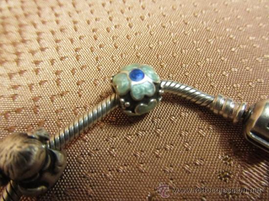 Coleccionismo: Pulsera PANDORA con 9 charms - Foto 4