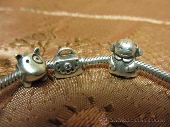 Coleccionismo: Pulsera PANDORA con 9 charms - Foto 5