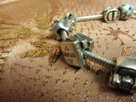 Coleccionismo: Pulsera PANDORA con 9 charms - Foto 9