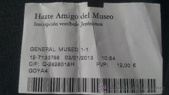 Coleccionismo: Entrada museo del prado . hazte amigo del ...