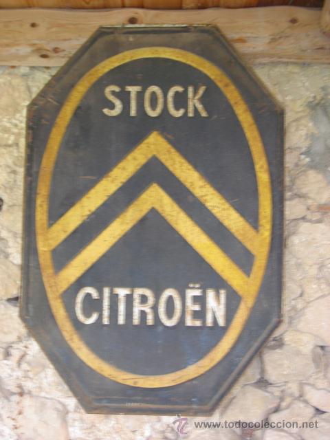 Coleccionismo: Placa esmaltada Stock Citro&euml;n a&ntilde;os 20/30