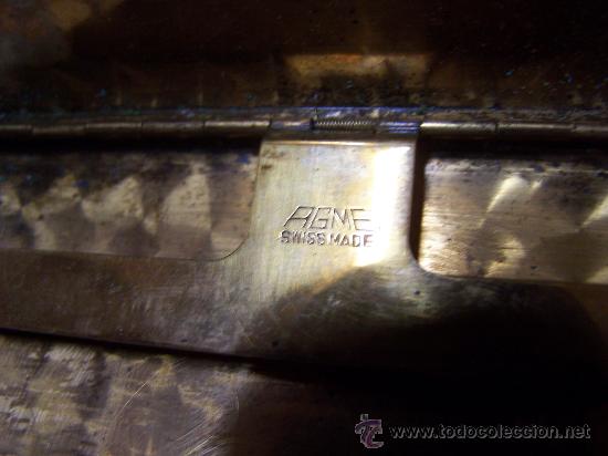 Coleccionismo: Pitillera de cobre, hecha en Suiza - Foto 5