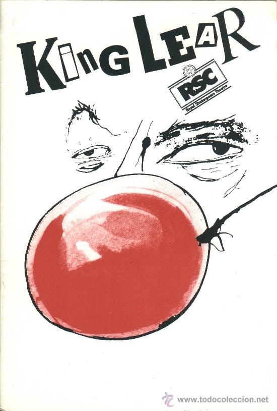 Coleccionismo: programa teatro King Lear, by William Shakespeare (Royal Shakespeare Company. 1988)