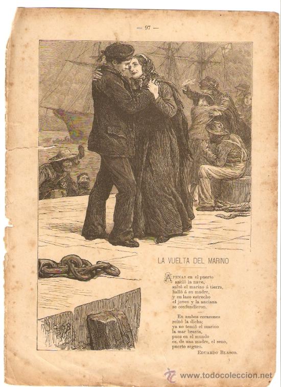 Collecting paper: RECORTE PRENSA POESIA FINALES 1800.MODERNISMO.EDUARDO BLASCO.LITERATURA MODERNISTA