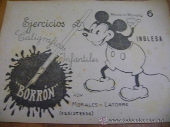 Collecting paper: Cuaderno cuadernillo de caligraf&iacute;a Borr&oacute;n n&uacute;mero 6, ejercicios caligr&aacute;ficos infantiles, inglesa