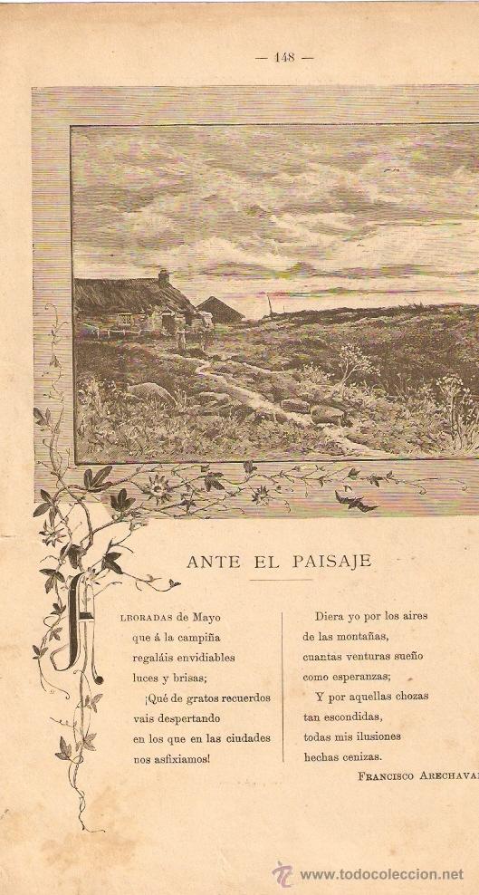 Collecting paper: RECORTE PRENSA POESIA FINALES 1800.MODERNISMO.FRANCISCO ARECHAVALLA.ANTONIO F GRILO