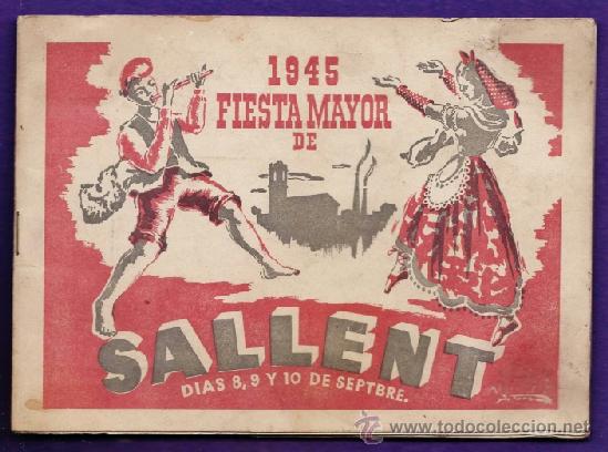 Coleccionismo: programa - fiesta mayor - sallent - a&ntilde;o 1945 - Foto 1