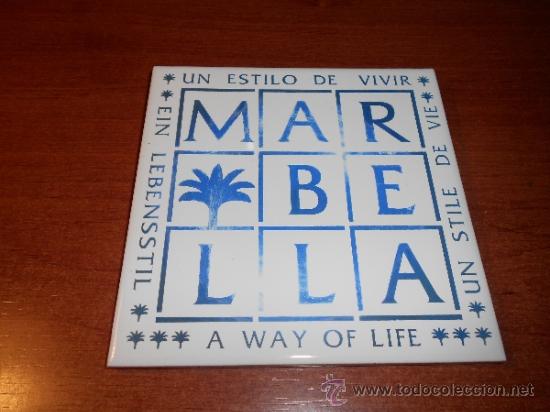 Collecting: BALDOS&Iacute;N DE CER&Aacute;MICA RECUERDO DE MARBELLA