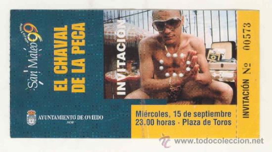 Sammelleidenschaft Papier: ENTRADA CONCIERTO EL CAHAVAL DE LA PECA - OVIEDO SAN MATEO 1999