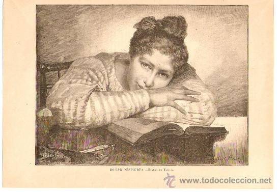 Coleccionismo: A&Ntilde;OS FINALES 1880-1890.LAMINA.GRABADO .CUADRO DE ROBERT FLEURY.PINTURA.