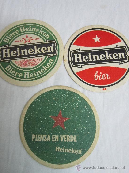 Coleccionismo: 3 POSAVASOS HEINEKEN - Foto 1