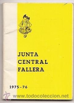 Coleccionismo: Agenda de la Junta Central Fallera 1975-76. Valencia. Fallas de Valencia
