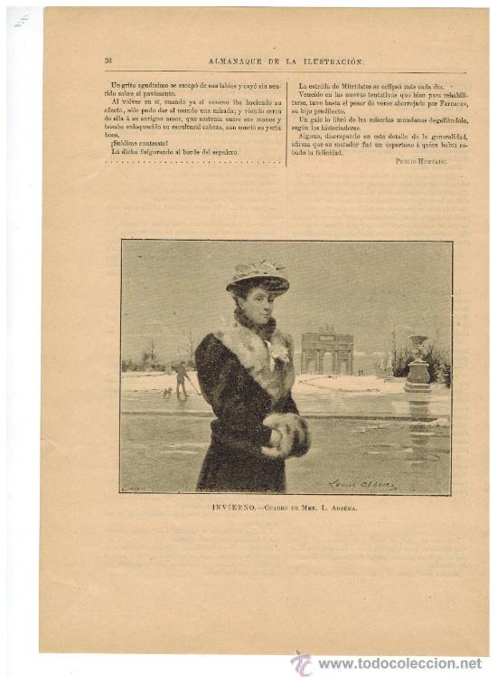 Colecionismo: A&Ntilde;O 1896.LAMINA REPRODUCCION GRABADO CUADRO LOUISE ABBEMA IMPRESIONISMO PINTURA