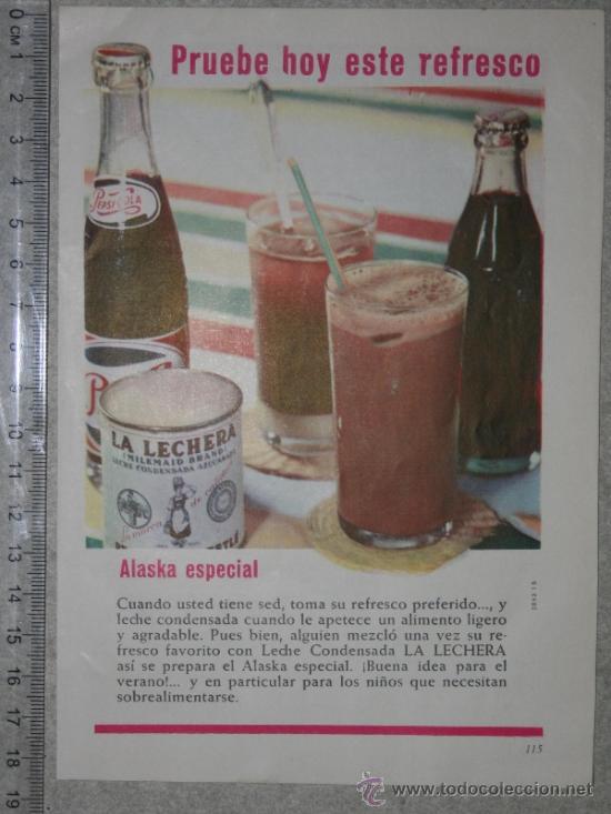 Coleccionismo: Anuncio antiguo de la bebida Alaska especial, julio de 1958