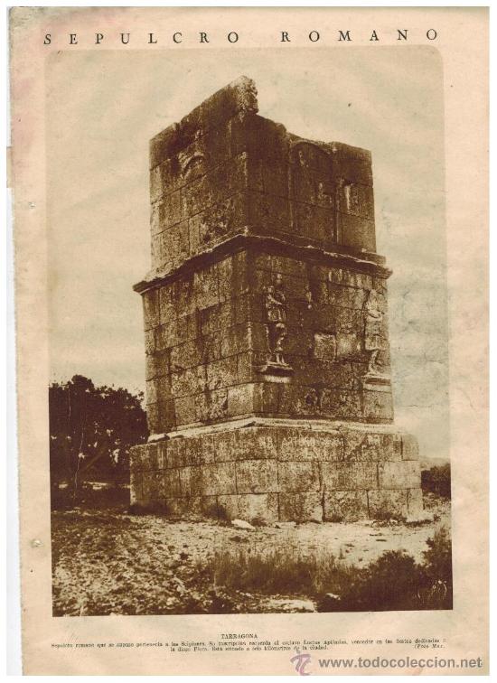 Collecting paper: RECORTE PRENSA A&Ntilde;O 1929 SEPULCRO ROMANO TARRAGONA HISTORIA ROMANA ARQUEOLOGIA