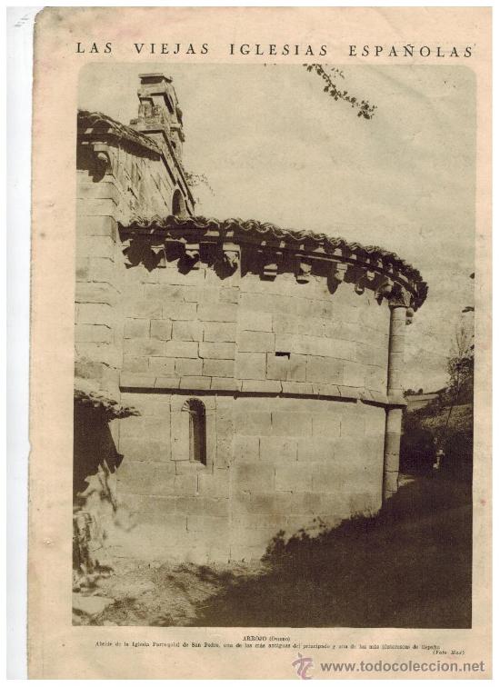 Coleccionismo: RECORTE PRENSA A&Ntilde;O 1929 ARROJO OVIEDO ABSIDE IGLESIA PARROQUIAL DE SAN PEDRO QUIROS ASTURIAS