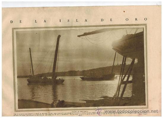 Coleccionismo: RECORTE PRENSA A&Ntilde;O 1929 PUERTO PALMA DE MALLORCA ATARDECER PUESTA DE SOL POESIA FERNANDEZ PALACIO