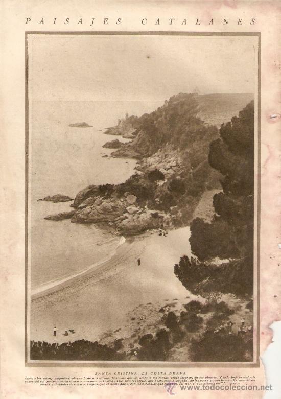 Collecting paper: RECORTE PRENSA A&Ntilde;O 1928 COSTA BRAVA SANTA CRISTINA PLATJA PLAYAS EMPORDA