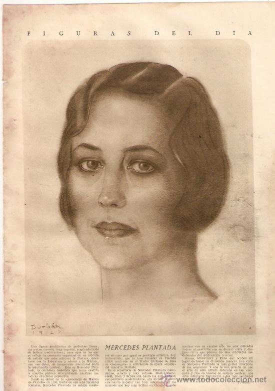 Collecting paper: RECORTE PRENSA A&Ntilde;O 1927 MERCEDES PLANTADA CANTO MUSICA ARTISTA ASSOCIACIO MUSICA CAMERA CANTANTE