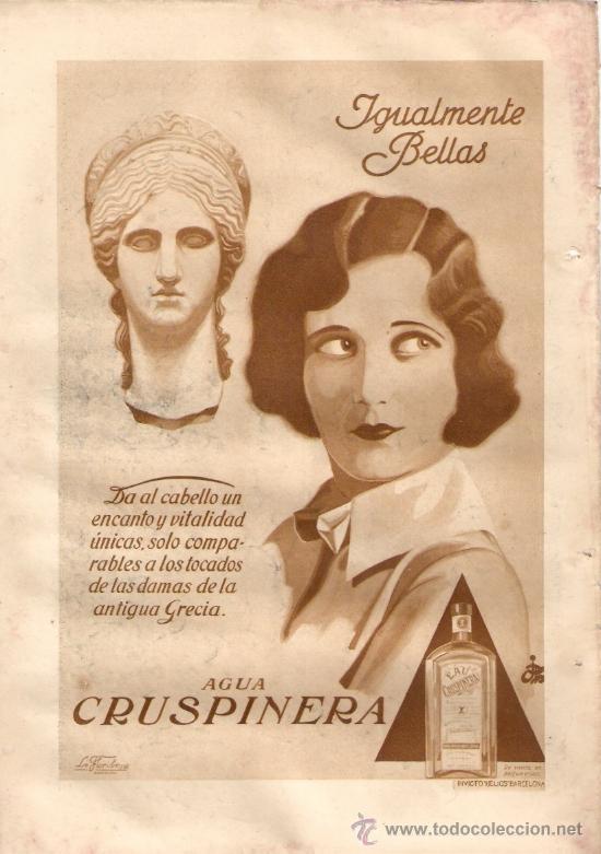 Collectionnisme: RECORTE PRENSA A&Ntilde;O 1928 AGUA CRUSPINERA LA FLORIDA PERFUME PERFUMERIA CAMINO FERIAL GANADO MERCADO